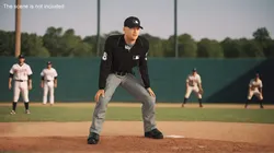 Baseball Umpire in Cap Ready Pose 3D model