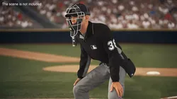 Baseball Umpire with Protective Mask Ready Pose 3D model