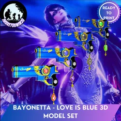 Bayonetta 2 - Love is Blue | 3D Model + Charms for Cosplay