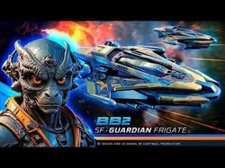 BB2 - GUARDIAN Frigate Low-poly 3D model