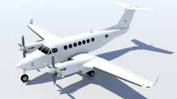 BE350 Executive Turboprop Static   Low-poly 3D model