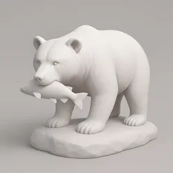 Bear with fish