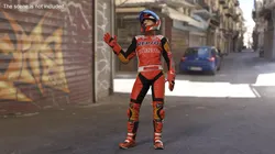 Bike Rider in Honda Motorcycle Race Suit Rigged 3D model