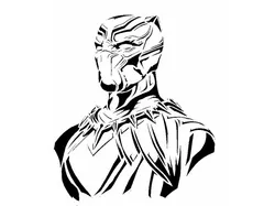 Black Panther stencil