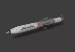 Brahmos missile Low-poly 3D model