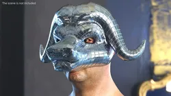 Bull Horn Mask Silver 3D model