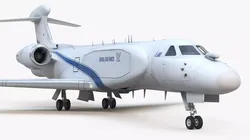 CAEW G550 White in Takeoff Position 3D model