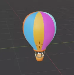 Cartoon Balloon Low-poly 3D model