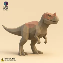 Ceratosaurus Low Poly style horned carnivorous carnivorous Jurassic dinosaur