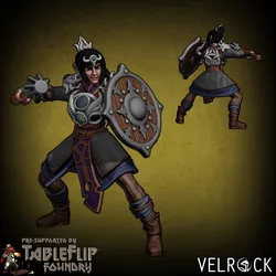 Cleric of Shar, 2 Poses (PRESUPPORTED)