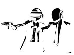 Daft Punk stencil