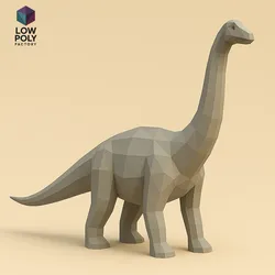 Diplodocus long-necked herbivorous Jurassic dinosaur, Low Poly style