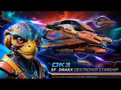 DRAKX - ALIEN Destroyer DK3 Low-poly 3D model