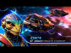 DRAKX - ALIEN Frigate DK4 Low-poly 3D model