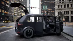 Electric Minibus Premium Black Rigged for Cinema 4D 3D model