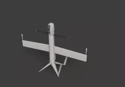 Flexrotor Hovers Drone Low-poly 3D model
