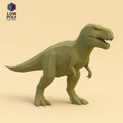 Giganotosaurus cretaceous dinosaur giant carnivorous carnivorous predatory dinosaur Low Poly style