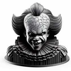 Halloween Horror Man Face 3D Print – Scary Mask, Creepy Face Sculpture, Spooky Decoration for Halloween