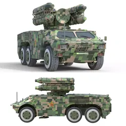 HQ-7B Chinese Air Defense Missile System  Low-poly 3D model