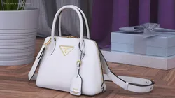 Leather White Bag Prada Promenade 3D model