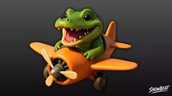 Los Crocodilitos - Italian Brainrot Low-poly 3D model