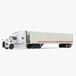 Mack Anthem Truck with Trailer 2018 Simple Interior 3D model