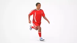 Male Soccer Player in Sportswear Rigged 3D model