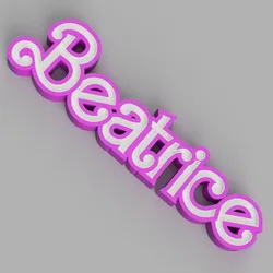 NAMELED BEATRICE(FONT BARBIE)- LED LAMP WITH NAME
