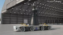 Raptor Rocket Engine on Transport Platform 3D model