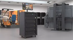 Server Rack with Computer and Monitor 3D model