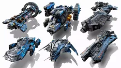 SF Vehicles - PACK01 Low-poly 3D model