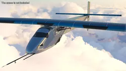 Solar Cargo Airplane Blue 3D model