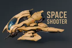Space Ship Fighter Low-poly 3D model