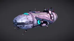 Spaceship 3D Model Low-poly 3D model