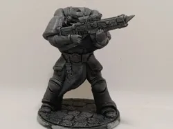 supportless sniper marine for team - Free 3D Print Model