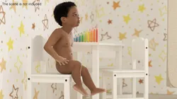 Toddler Black Boy Light Skin Rigged 3D model