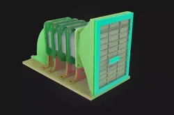 Turbine Array Design  Engineered Precision for Power  3D model