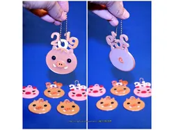 2019 HAPPY CHINESE NEW YEAR-YEAR OF The Pig Keychain