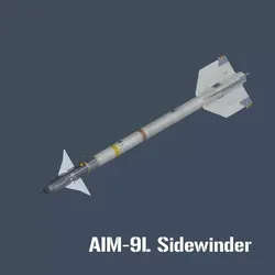 AIM-9L Sidewinder Low-poly 3D model