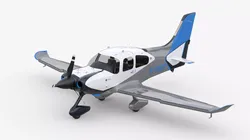 Aircraft Propeller G6 Blue Grey Low-poly 3D model