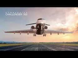 Airplane Bombardier Challenger 350 with interior 3D model