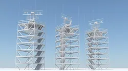Airport Rotating Radar Tower Antenna  Low-poly 3D model