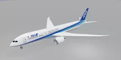 ANA Boeing 787-9 dreamliner low poly  Low-poly 3D model