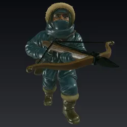 Arctic HUNTER Figurine - Crossbow Explorer for 3D Printing
