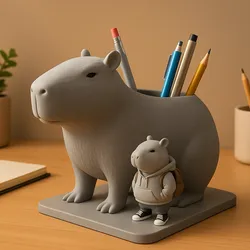 Capibara Pencil Holder with Mini Figure -