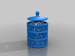 celtic knot storage cylinder - with simple lid - some stackable