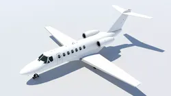 Cessna CJ3 Light jet Blank PBR Low-poly 3D model