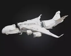 Crumpled Wings  Fragile Beauty in a World of Decay 3D model