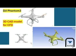 DJI PhanTom 3 solid CAD for CFD 3D model