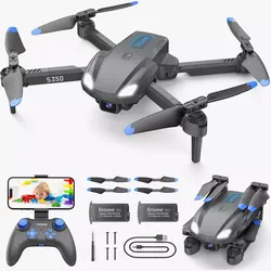 DRON S350 with adult camera Low-poly 3D model